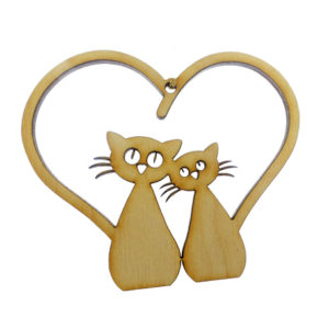 Kitty Cat Ornaments | Heart | Personalized