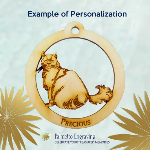 Persian Cat Ornament | Personalized