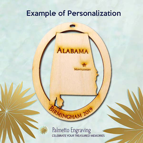 Alabama Ornament Personalized