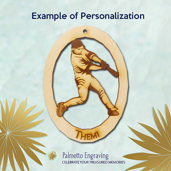 Personalized Baseball Player Ornament