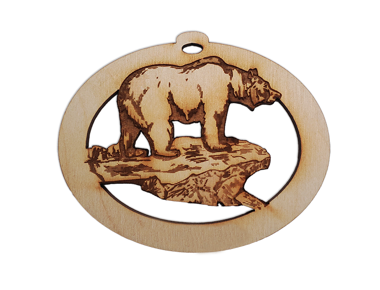 Bear Christmas Ornament | On a Ledge | Personalized