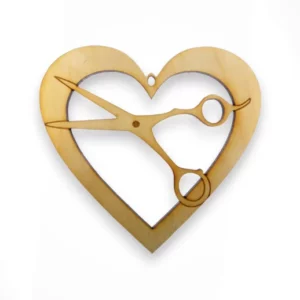 Hair Stylist Ornament | Scissors/ Heart | Personalized