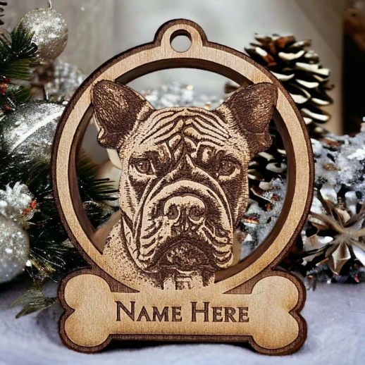 Bulldog Christmas Ornament | Personalized