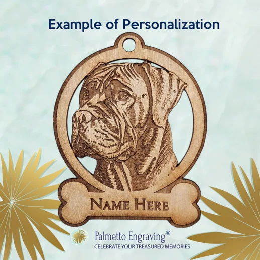Personalized Bullmastiff Ornament