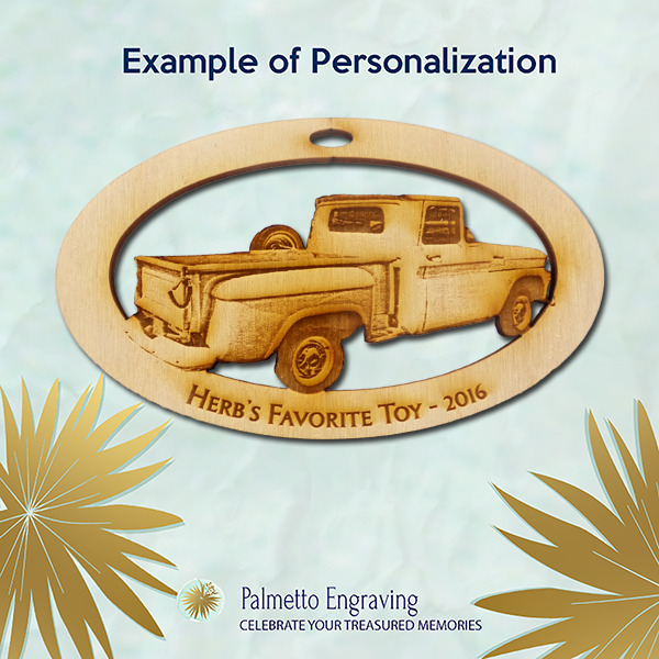 Chevy Stepside Truck Ornament Personalized