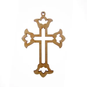 Christian Gifts | Cross Ornament, Tulip Edges