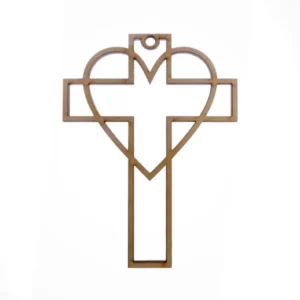 Unique Religious Gifts | Cross with Heart Ornament