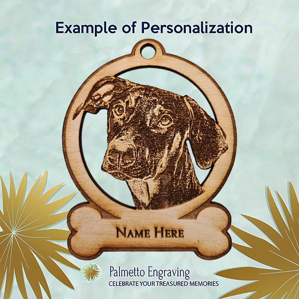 Doberman Pincher Ornament Personalized
