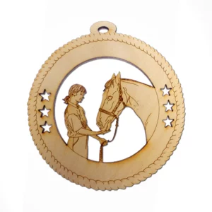 Heartfelt Reunion: Girl and Horse Ornament | Personalized