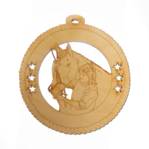 Girl With Her Horse Ornament | Personalized