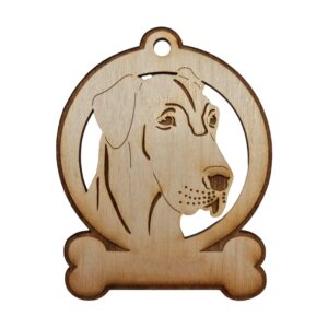 Great Dane Ornament | Soft-Eared | Personalized