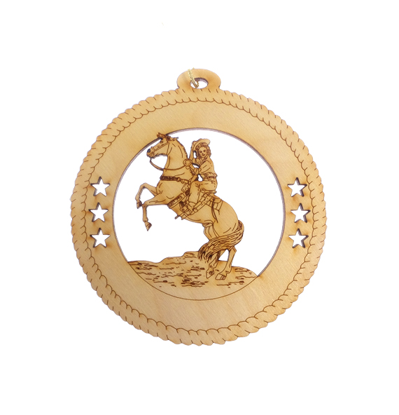 Personalized Western Horseback Rider Ornament