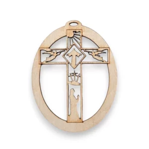 Cross Christmas Ornament Personalized