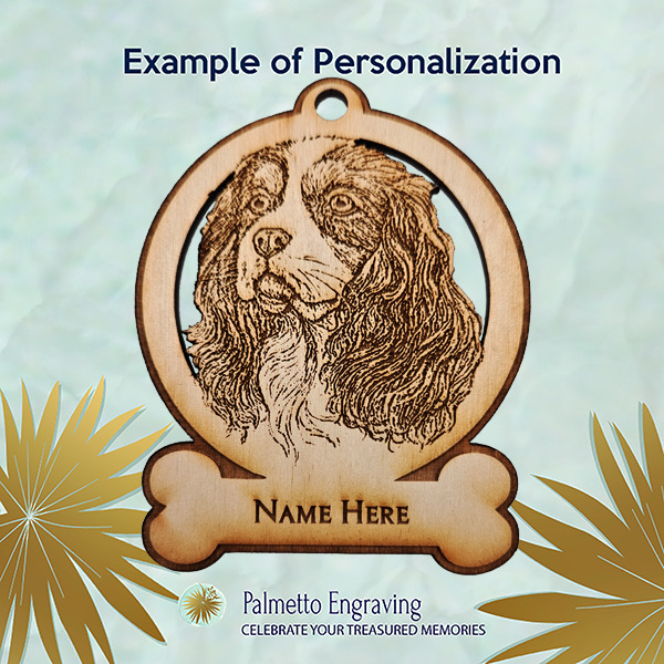 King Charles Spaniel Ornament Personalized