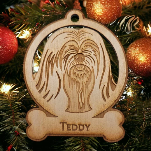 Lhasa Apso Christmas Ornament | Personalized
