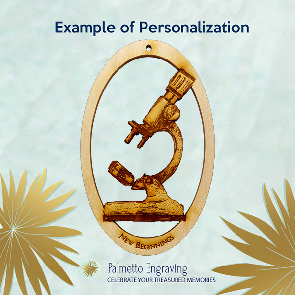 Microscope Ornament | Personalized