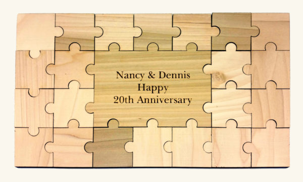 Wooden Wedding Guest Book | 23pc Puzzle Guest Book