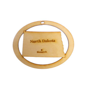 Personalized North Dakota Ornament