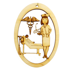 Nurse Ornaments | with Patient | Personalized