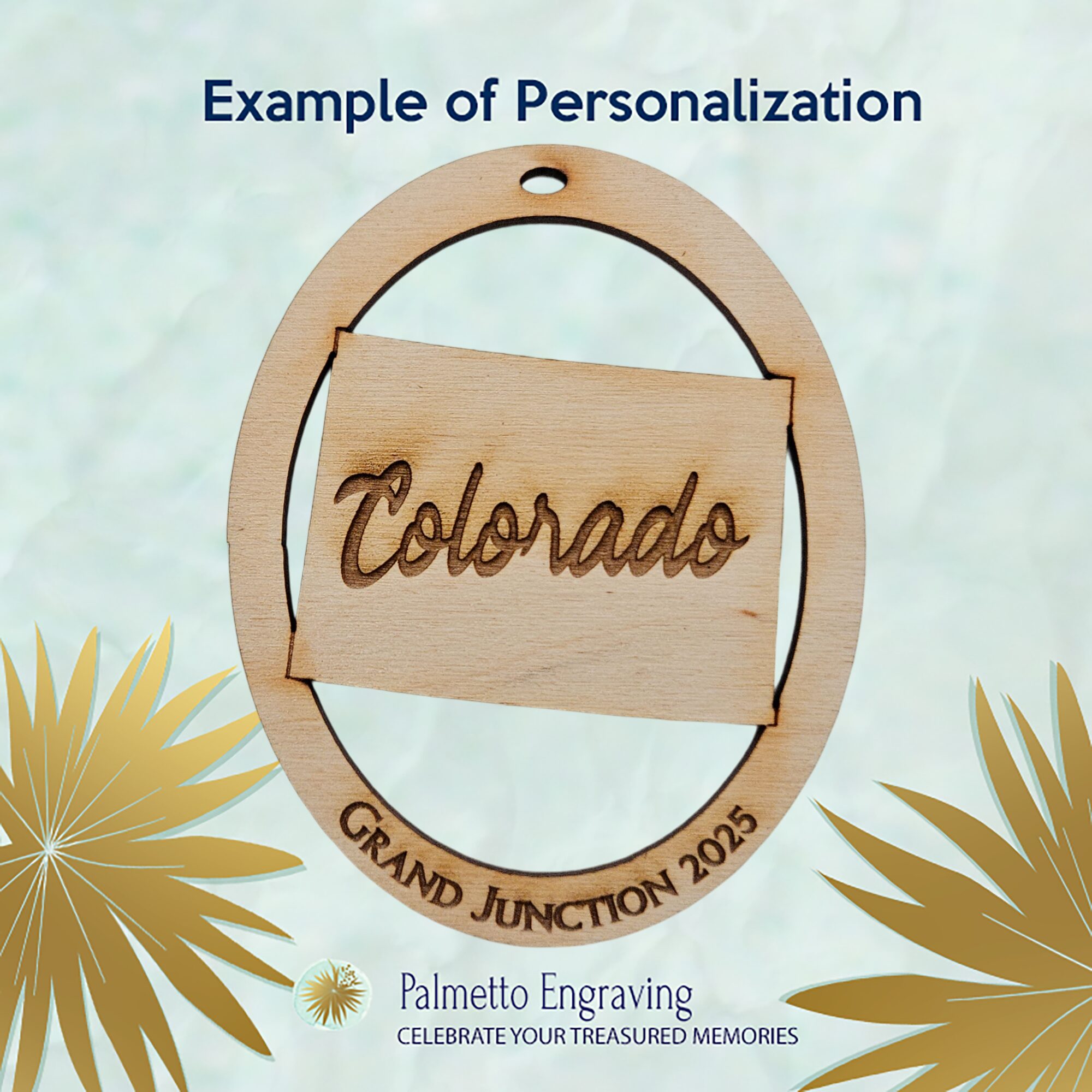 Personalized Colorado Ornament