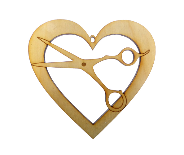 Hair Stylist Ornament | Scissors/ Heart