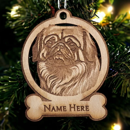 Pekingese Christmas Ornament | Personalized