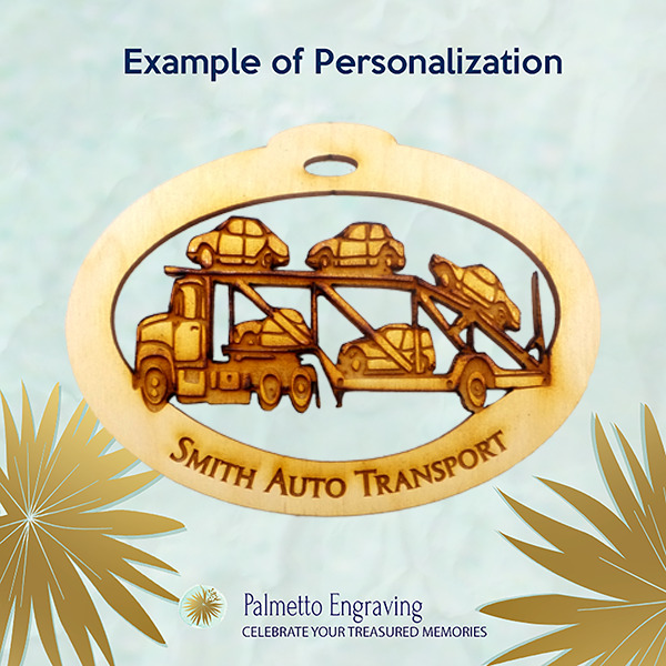 Personalized Car Hauler Ornament