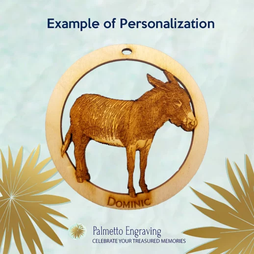 Personalized Donkey Ornaments