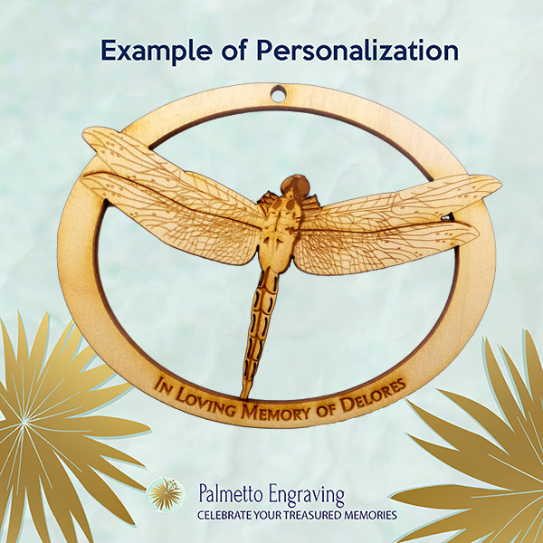 Personalized Dragonfly Christmas Ornament