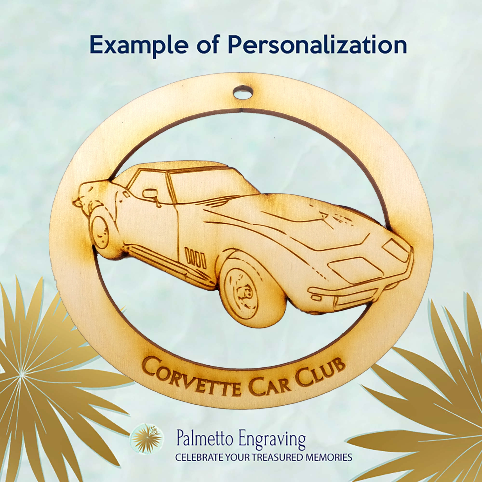 Personalized Corvette Ornament
