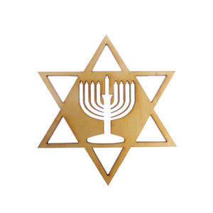 Hanukkah Decorations | Star of David Menorah Ornament