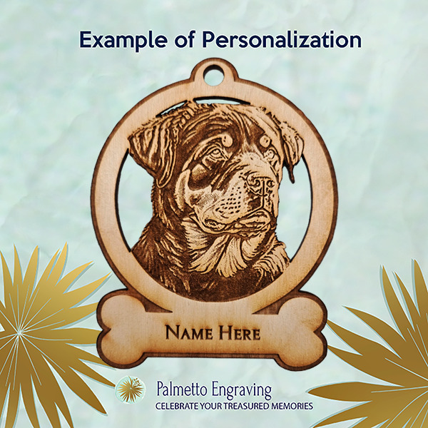 Rottweiler Ornament Personalized