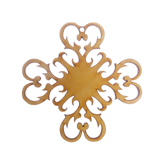 Wooden Snowflake Ornament | Hearts