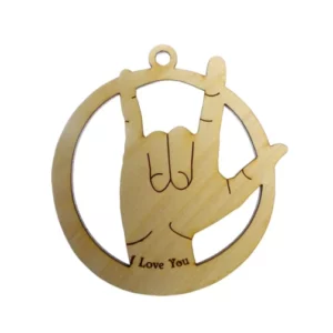 I Love You Sign Language Ornament | Personalized