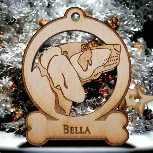 Weimaraner Christmas Ornament | Personalized
