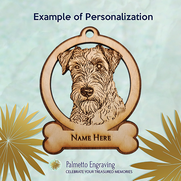 Wire Fox Terrier Ornament Personalized