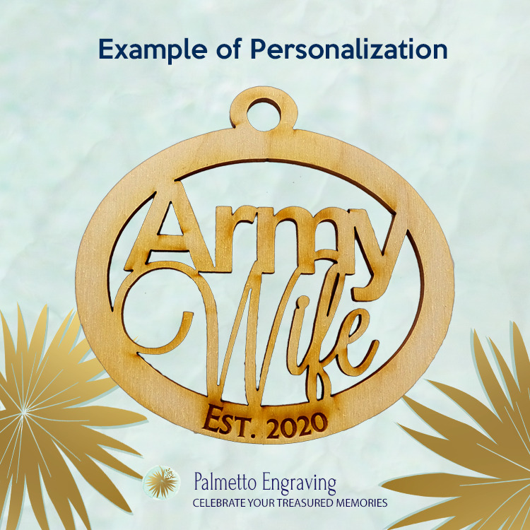 Army Wife Ornament | Personalized