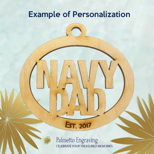 Navy Dad Ornament | Personalized
