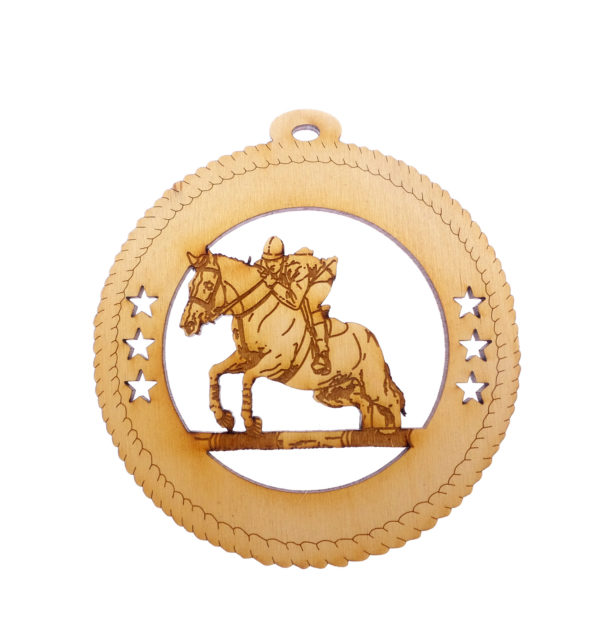 Personalized Horse Jumping Ornament