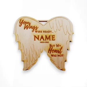 Personalized Memorial Ornaments | Angel Wing Memorial