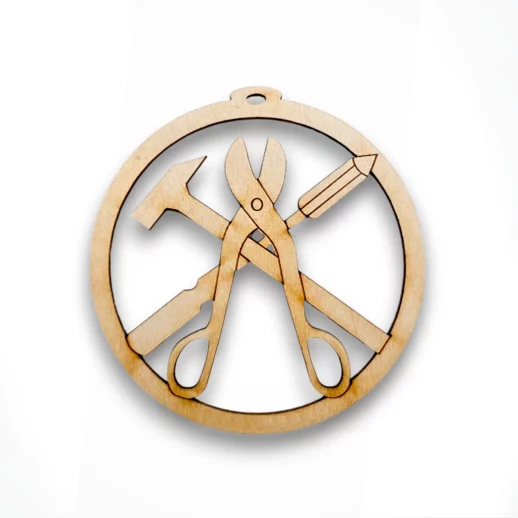 Tin Knocker Ornament Personalized Palmetto Engraving