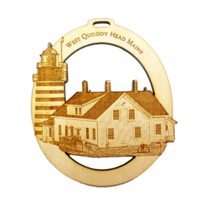 Personalized West Quoddy Head Lighthouse Ornament
