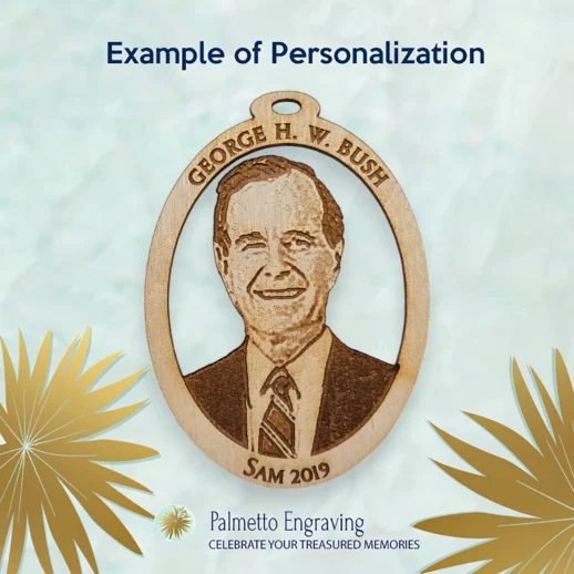 President George HW Bush Ornament Personalized