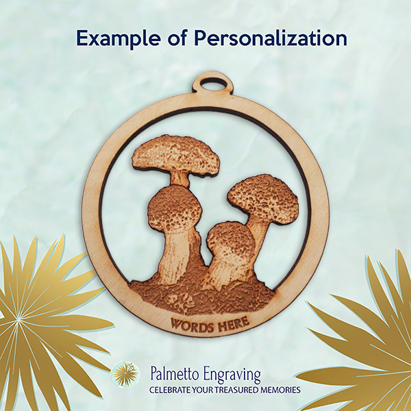 Mushroom Ornaments Personalized