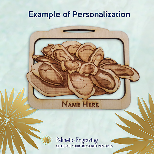 Personalized Oyster Christmas Ornaments