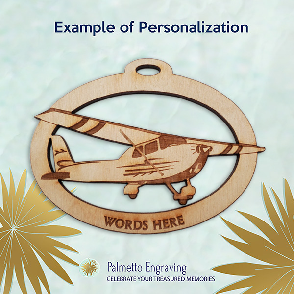 Airplane Christmas Ornament Personalized