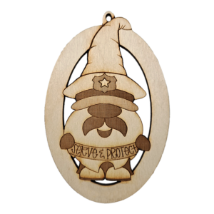 Police Gnome Ornament | Personalized