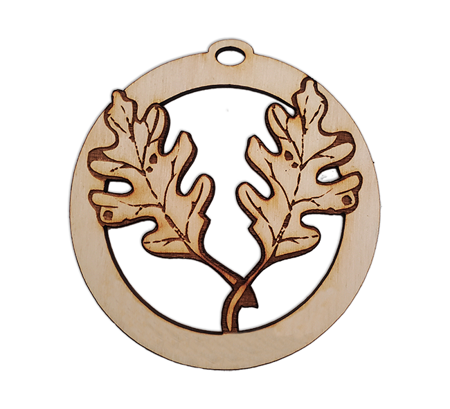 Oak Leaves Ornament | Personalized