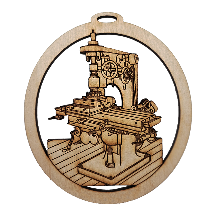 Personalized Metal Milling Machine Ornament
