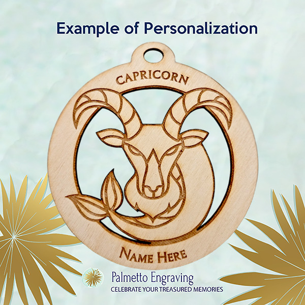 Capricorn Zodiac Ornament | Personalized